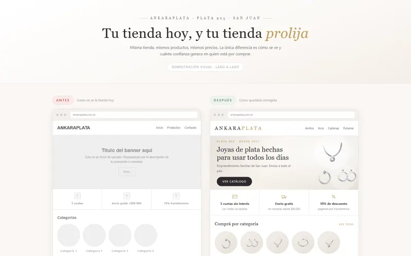 Sitio de Ankaraplata, joyería de plata