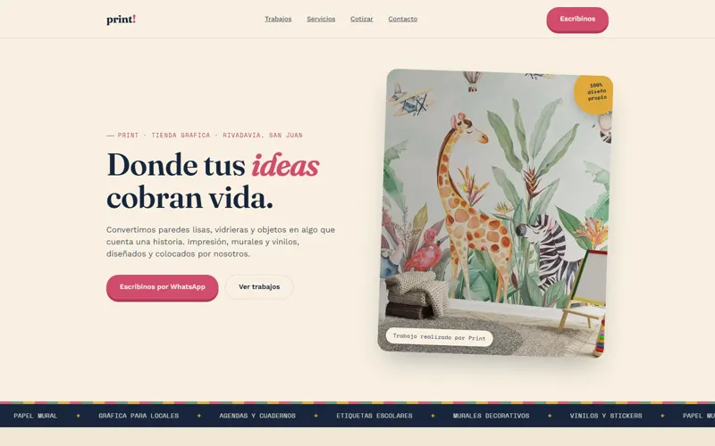 Sitio de Print, tienda gráfica